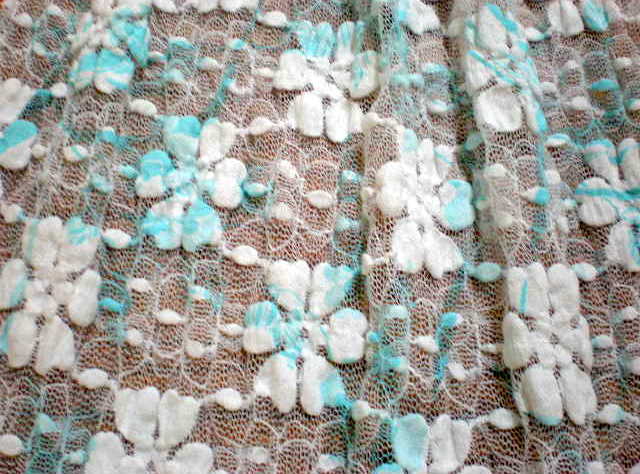2.White-Turquoise Tie Dye Lace